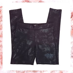 Mossimo Supply Black Metallic Pull-On Pants Leggings Size Med